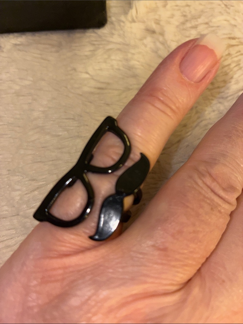 Black Statement Cutout Ring - Men Accessories